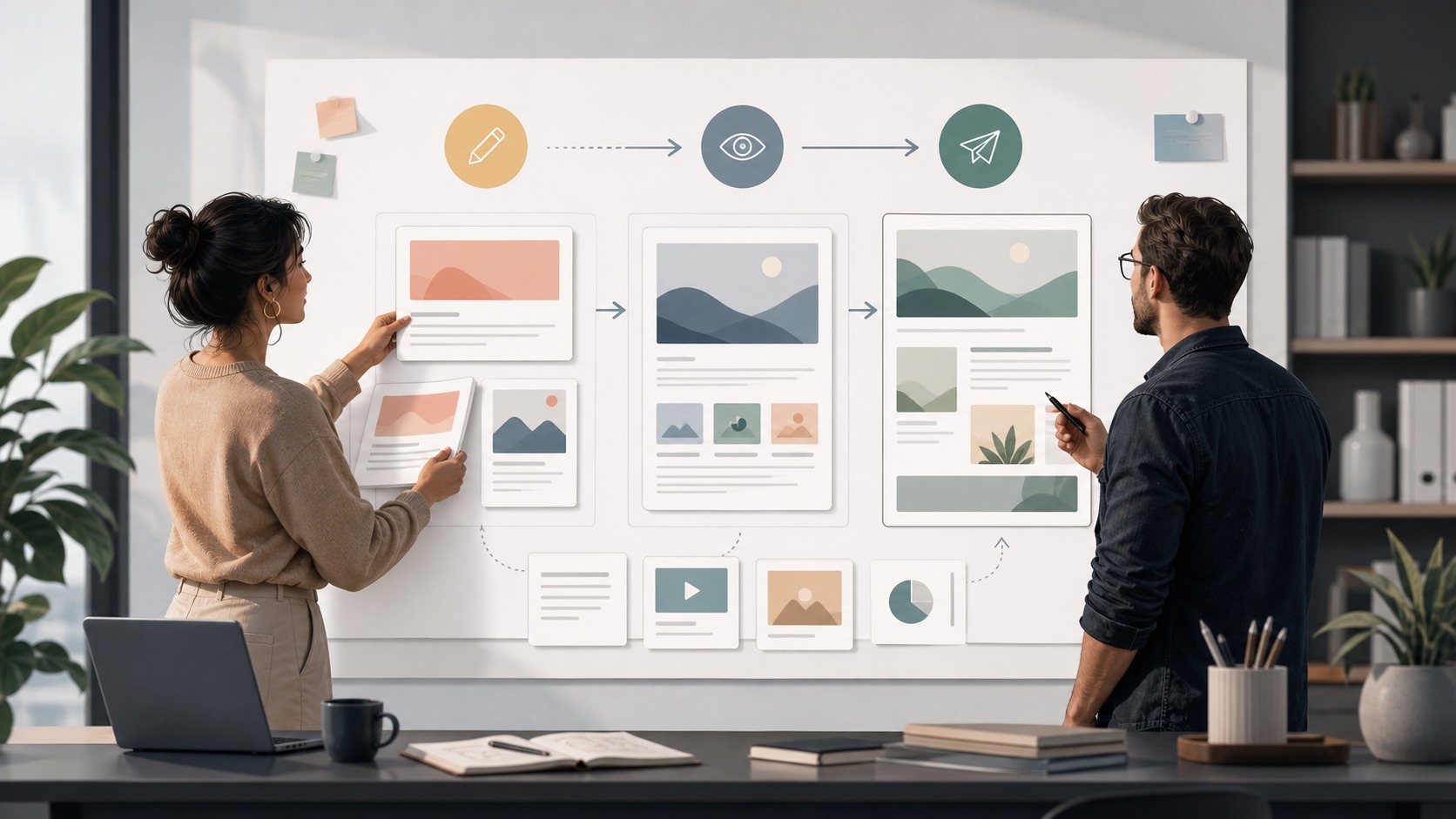 Webflow CMS editorial workflow planning