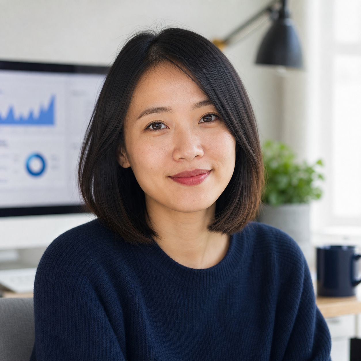 Portrait of Maya Lin, research editor for SK Web Pages